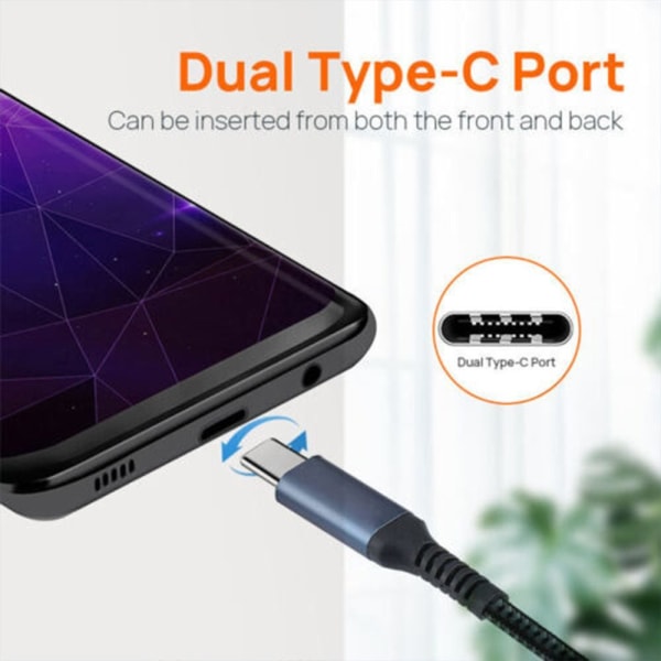 USB C till USB C-sladd Kabel SVART 2MSTYLE2 STYLE2 Black 2mStyle2-Style2