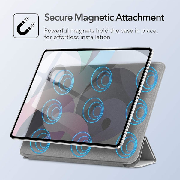 2023 New Case for iPad 8th/7th Generation 10.2 with Pencil Holder, Protective Cover with Auto Wake/Sleep, Trifold Stand for iPad 8th Gen, Gray