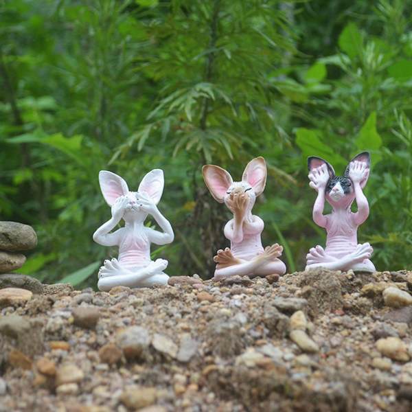 Mordely Sphynx Cat Meditere samleobjekter i miniatyr