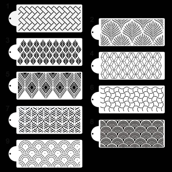 Mordely st Cake Mesh -stämplar Stencils Prägling 3