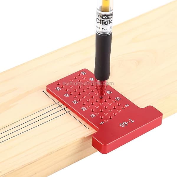T60 Carpentry T-shaped Hole Scribe Ruler Scriber