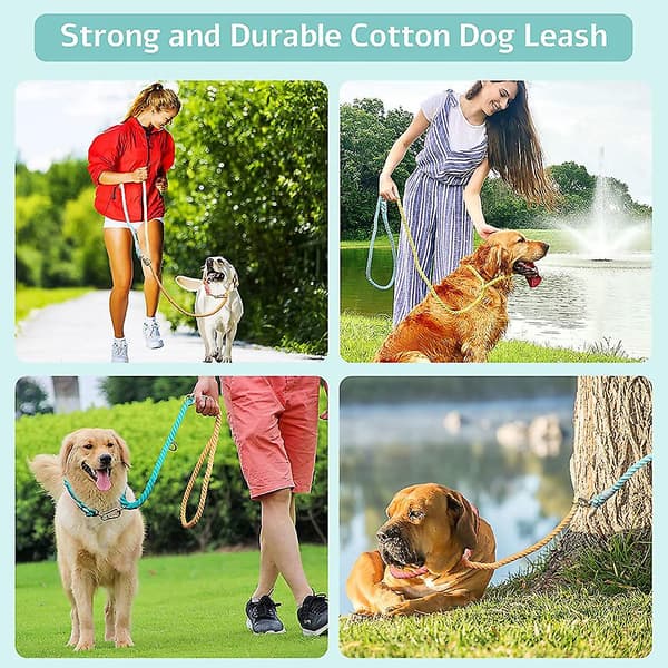 Cotton Dog Leash Training Leash For Dog Hiking, Camping