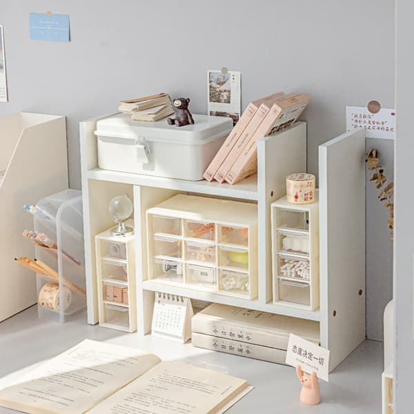 Mordely Förvaringsbox Desktop Organizer 6 RASTER VIT 6 RASTER VIT 6 grids white
