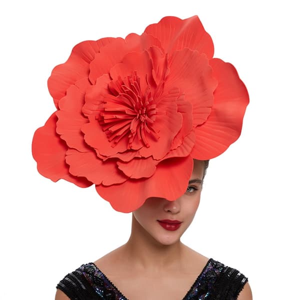 Mordely Hårband Stor Blomma RÖD Red