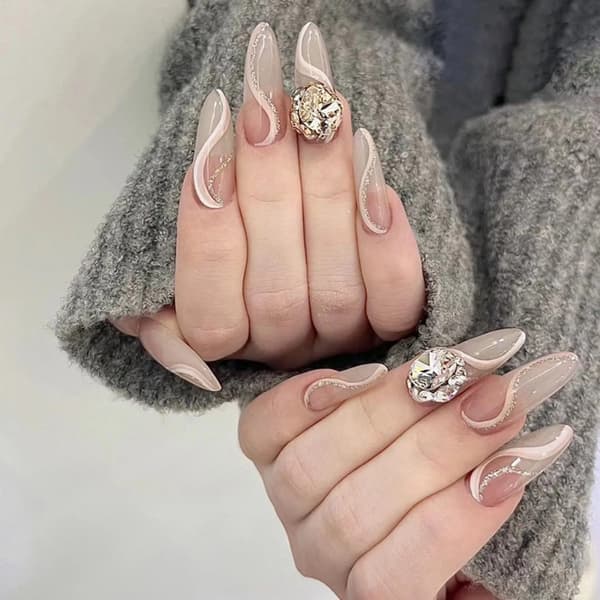 Almond Fake Nails False Nail BY1068