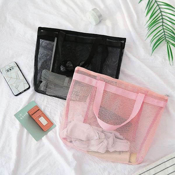 Mordely Beach Mesh Bag Toalettväska SVART black