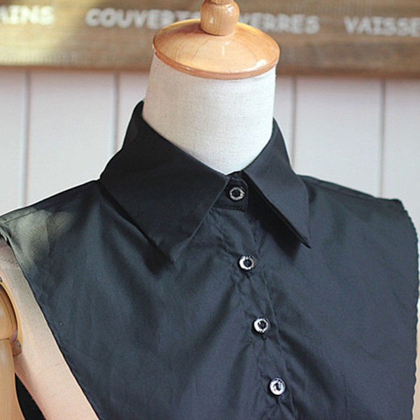 Mordely Solid skjorta Spets False Collar 5