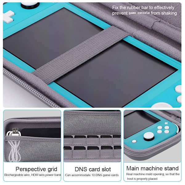 Mordely för Nintendo Switch Case förvaringsväska grå gray