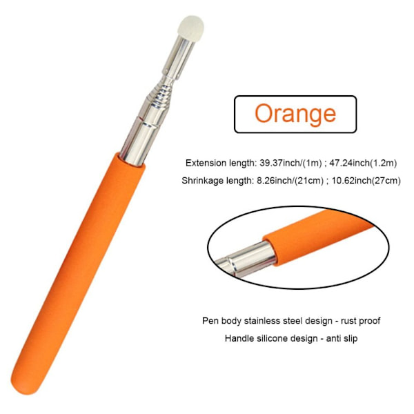 Mordely Infällbar Teaching Stick Whiteboard Pointer Penna ORANGE 1M Orange 1m-1m