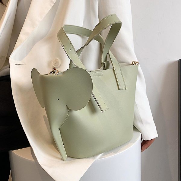 2023 Elephant Style Women Pure Color Shoulder Bag Pu Ladies