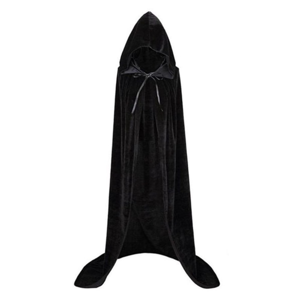 Mordely Velvet Cloak Cape Ghost Capes SVART black