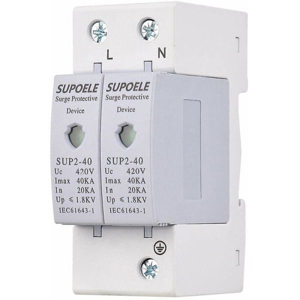 Mordely Ac 420v 2p+2p 40ka Surge Protective Device Household Lightning Arrester Thunderproof Protector Circuit Breaker Din Rail Installation