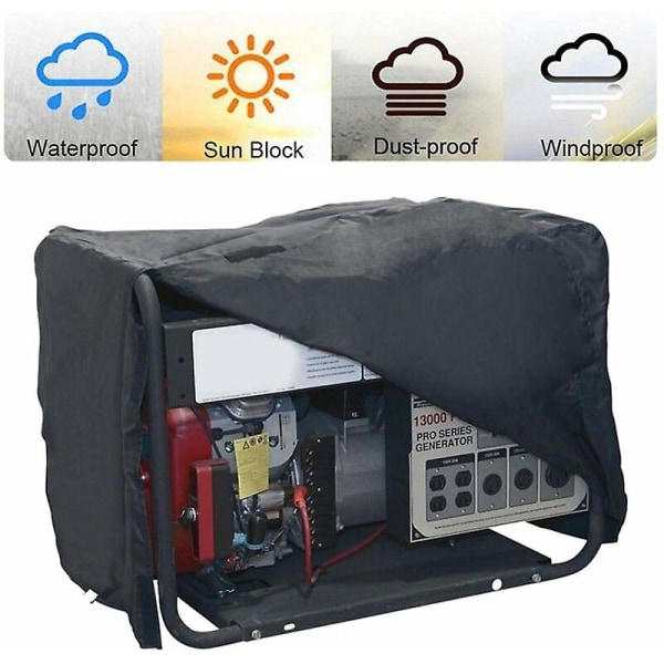 Mordely Waterproof Protective Cover For And Generator, 210d Oxford Polyester Protective Tarpaulin For Generators And Powers (66*51*51cm)
