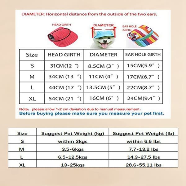 Mordely Pet Peaked Cap Baseball Cap LSTYLE 2 STYLE 2 L LStyle 2