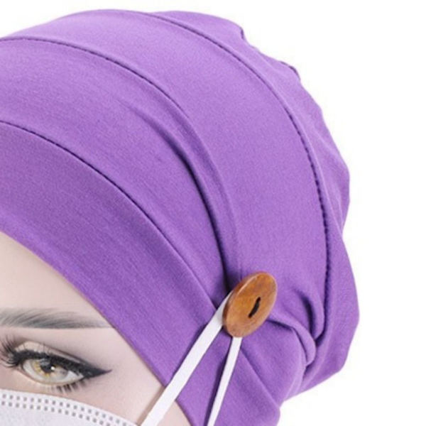 Mordely Kvinnor Turban Chemo Hat VIN wine