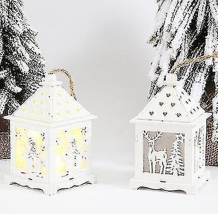 Snowman trä nattljus julgransprydnad