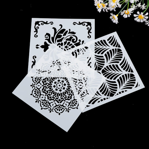 Mordely 6st/ set Mandala set gör möbelmålningskort
