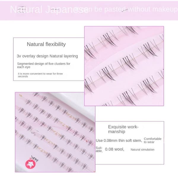 V Shape False Nedre ögonfransar Fake Lashes Ögonfransförlängning