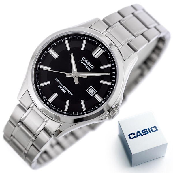 casio miesten katsella mts-100d-1a + box (zd236a) sapphire