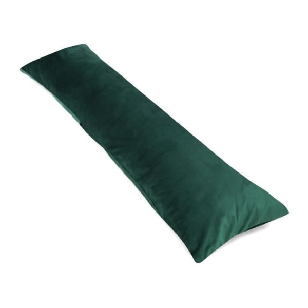 Side Sleeper Cushion with Cover Velvet 40 x 145cm - Comfort Cushion Dark Green