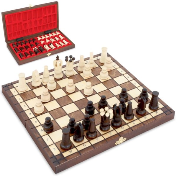 Träschackspel - AMAZINGGIRL - Schackspel Schackbräde - Vuxen - Utomhus
