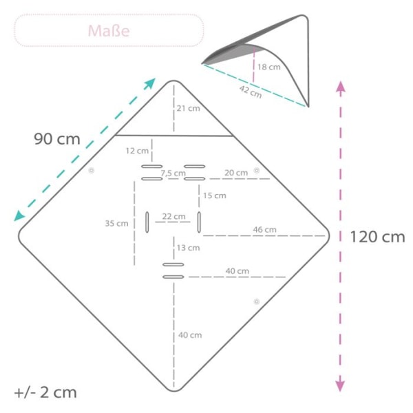 Babylinda filt för sommaren 90x90cm - Inpackningsfilt, babynest, baby bilbarnstol barnvagnsfilt, rosa