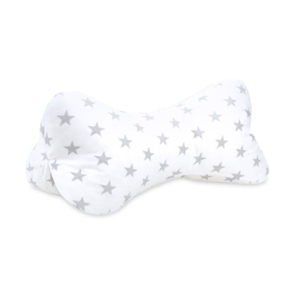 Cervikal kudde, benkudde 16 x 40 cm - läsben, tvättbar, avslappningskudde Cotton White Stars