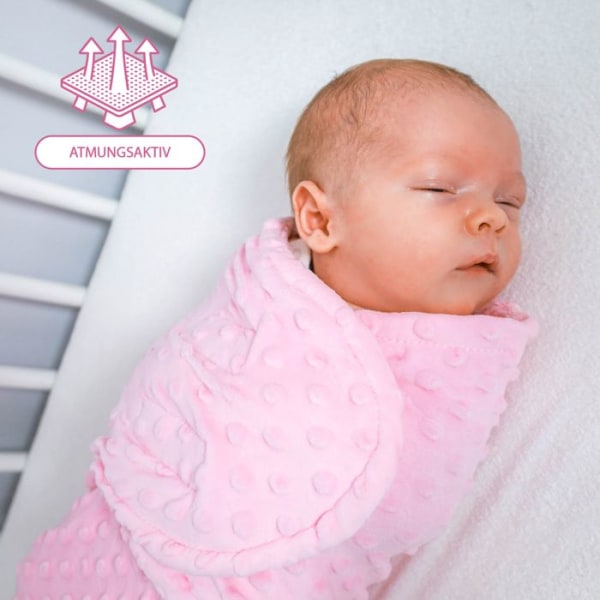 Puckfilt - TOTSY BABY - Babysvamp 0-3 månader vinter - Minky Pink - Babynest Rosa