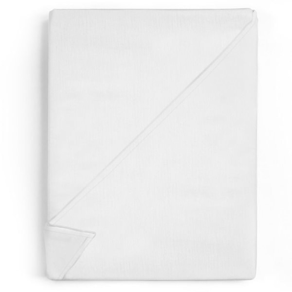 Vita platta lakan set om 2: 220 x 240 cm - 100 % bomull Lakan, hotellkvalitet, mjukt och andningsbart 125 gsm överdrag