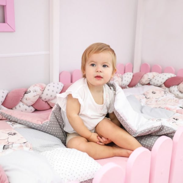 Barntäckenset 100x135 med kudde - TOTSY BABY - Wild Rose Pink - Bomull/Polyester - Blandat Wild Rose Pink