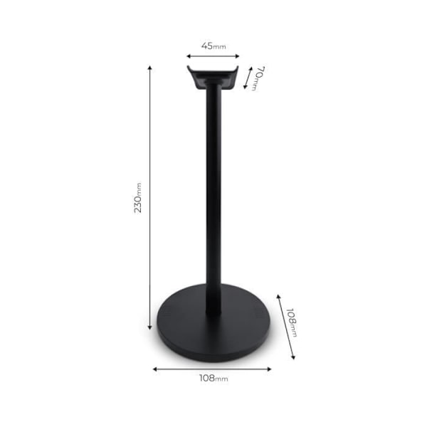 Støtte til headset - FRAGON - Watchtower K1 - Metal - Skridsikker base - Universel Svart