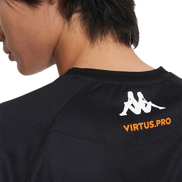 Maillot Virtus.pro Kappa 2024/2025 sort, størrelse 3XL Svart XXXL