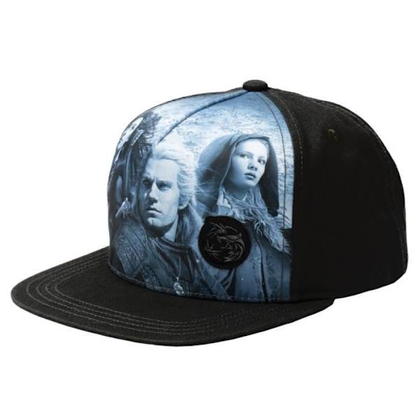 Jinx Netflix The Witcher snapback kasket - Geralt, Yennefer og Cirilla - Sort 100% bomuld Svart