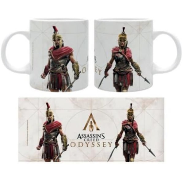 Assassin's Creed Heroes mugg vit, tryckt, keramik, kapacitet ca. 320 ml. 9,5 cm