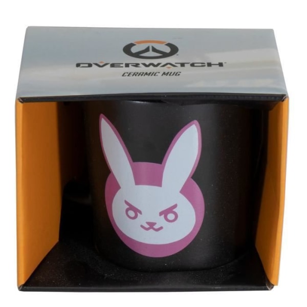Tasse - J!NX - D.Va - Sort/Rosé - 325 ml - Keramik - Passer til opvaskemaskine Svart