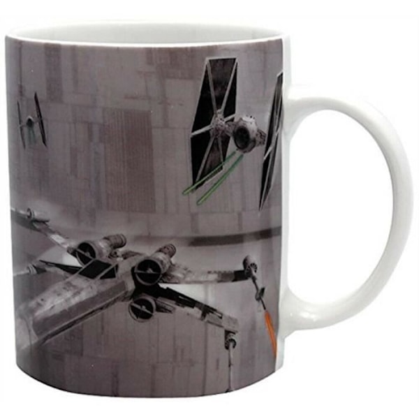 Star Wars mugg - 320 ml - X-Wing VS Tie Fighter - med kartong - ABYstyle Vitt, svart och grått