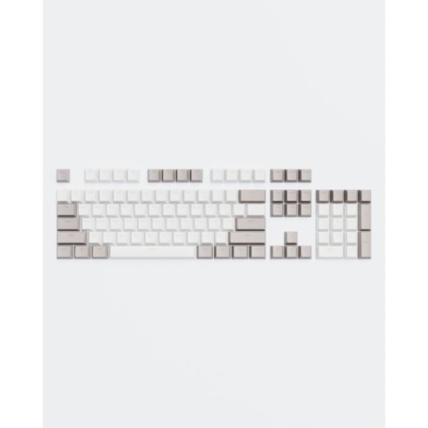 Dark Project KS-48 Keycaps PBT, ENG/RU/UA, grå/vit