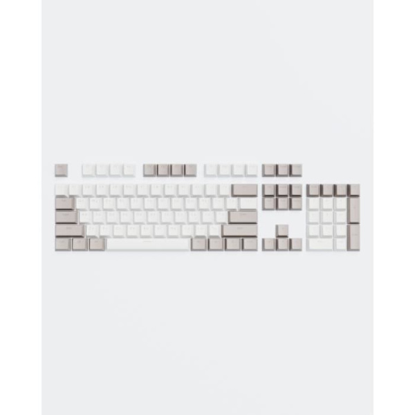 Dark Project KS-48 Keycaps PBT, ENG/RU/UA, harmaa/valkoinen
