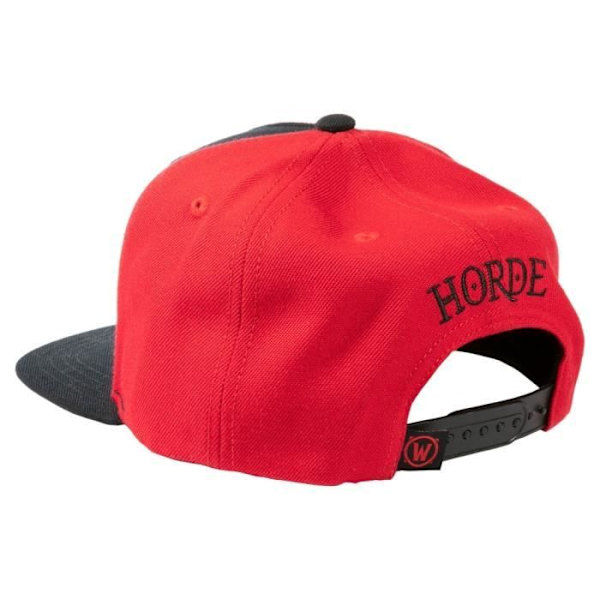 Jinx World of Warcraft - Horde Leather Emblem Snapback Cap, musta/punainen, yksi koko Svart