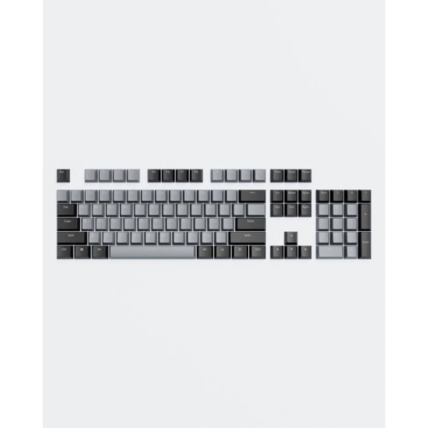 Dark Project KS-46 Keycaps PBT, ENG/RU/UA, Grå/Sort