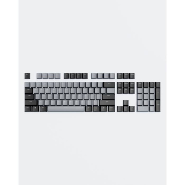 Dark Project KS-46 Keycaps PBT, ENG/RU/UA, Grå / Svart