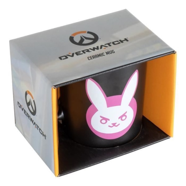 Tasse - J!NX - D.Va - Sort/Rosé - 325 ml - Keramik - Passer til opvaskemaskine Svart