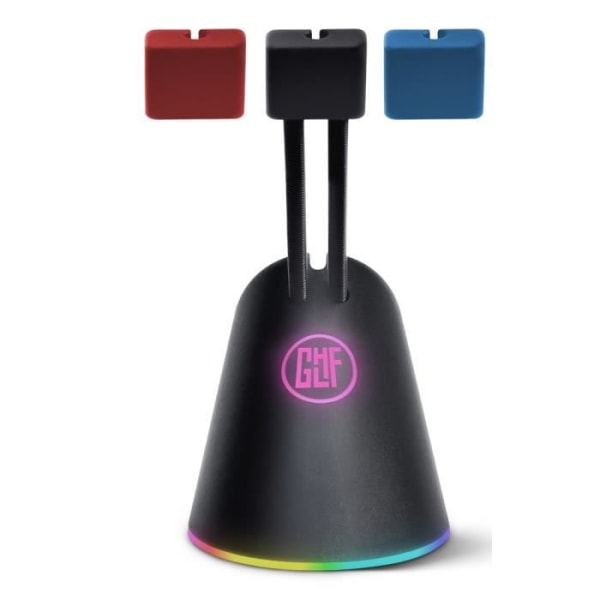 FragON - Citadel RGB-musband med 3 färgade klämmor, muskabelhanteringsenhet, band för PC Gam-mus
