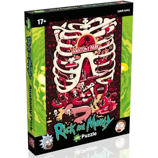 RICK & MORTY Anatomy Park 1000 bitars pussel - Winning Moves - Bio och reklam - Flerfärgad Flerfärgad