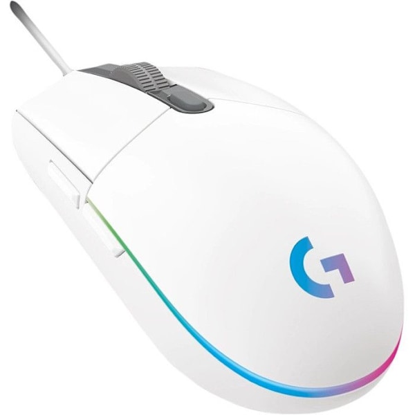Spelmus - Logitech - G102 LIGHTSYNC - RGB-belysning - 8000 DPI - Trådad Vit