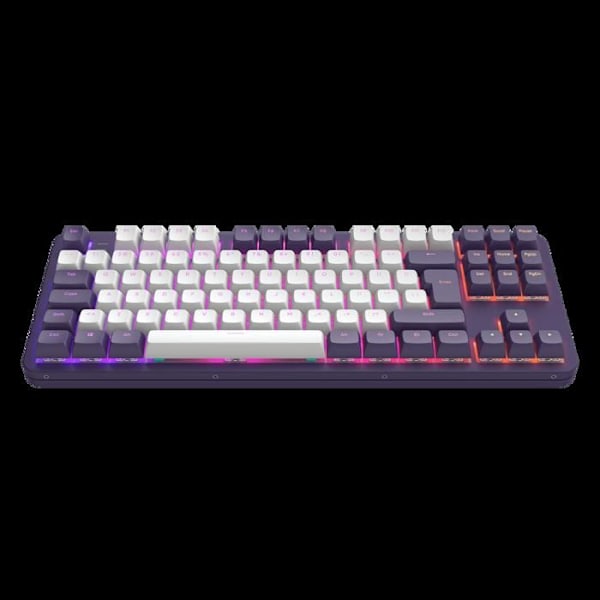 DARK PROJECT ALU87A Violet/Hvid - Gaming mekanisk tastatur (DE) [ISO]