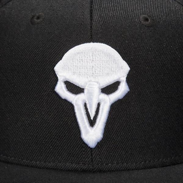 Jinx Overwatch Back from the Grave musta snapback-lippis akryylia ja villaa Svart