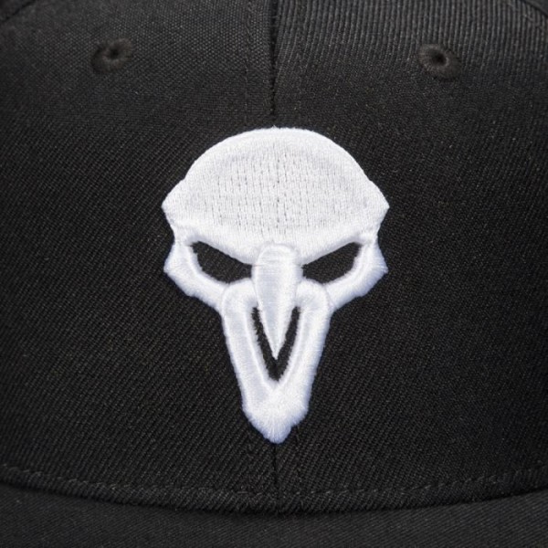 Jinx Overwatch Back from the Grave sort snapback kasket i akryl og uld Svart