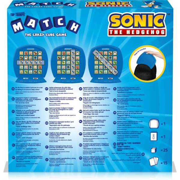Matcha Sonic the Hedgehog - Brädspel - VINNANDE RÖRELSER - Observations- och taktikspel med karaktärer från Sonic-videospelet Blå