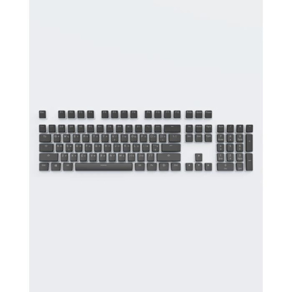 Dark Project KS-0049 Puddingar PBT Keycaps, ENG/RU/UA Svart